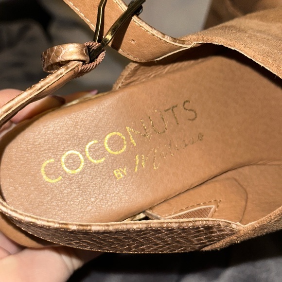 Coconuts By Matisse Straw High Heel Wedges Sandals - Picture 5 of 7